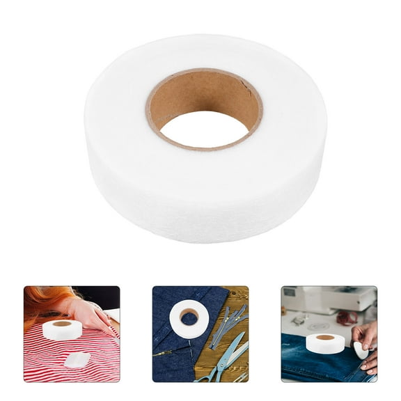 PBPBOX White Fusible Interlining Hem Tape for Quilting Easy Application DoubleSided Adhesive 0.5in x 10yd