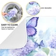 thumbnail image 2 of Butterfly Flowers Hydrangea Dish Drying Mat Dish Drainer Rack Mats Water Absorbent Non-Slip Easy Clean Heat Resistant for Kitchen Counter, 2 of 8