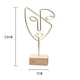 thumbnail image 3 of Esculturas abstractas de cara de figura moderna, soporte de exhibición de joyería, línea de Metal de decoración artística para restaurante, mesa de Oro Fernando Escultura de cara abstracta, 3 of 8