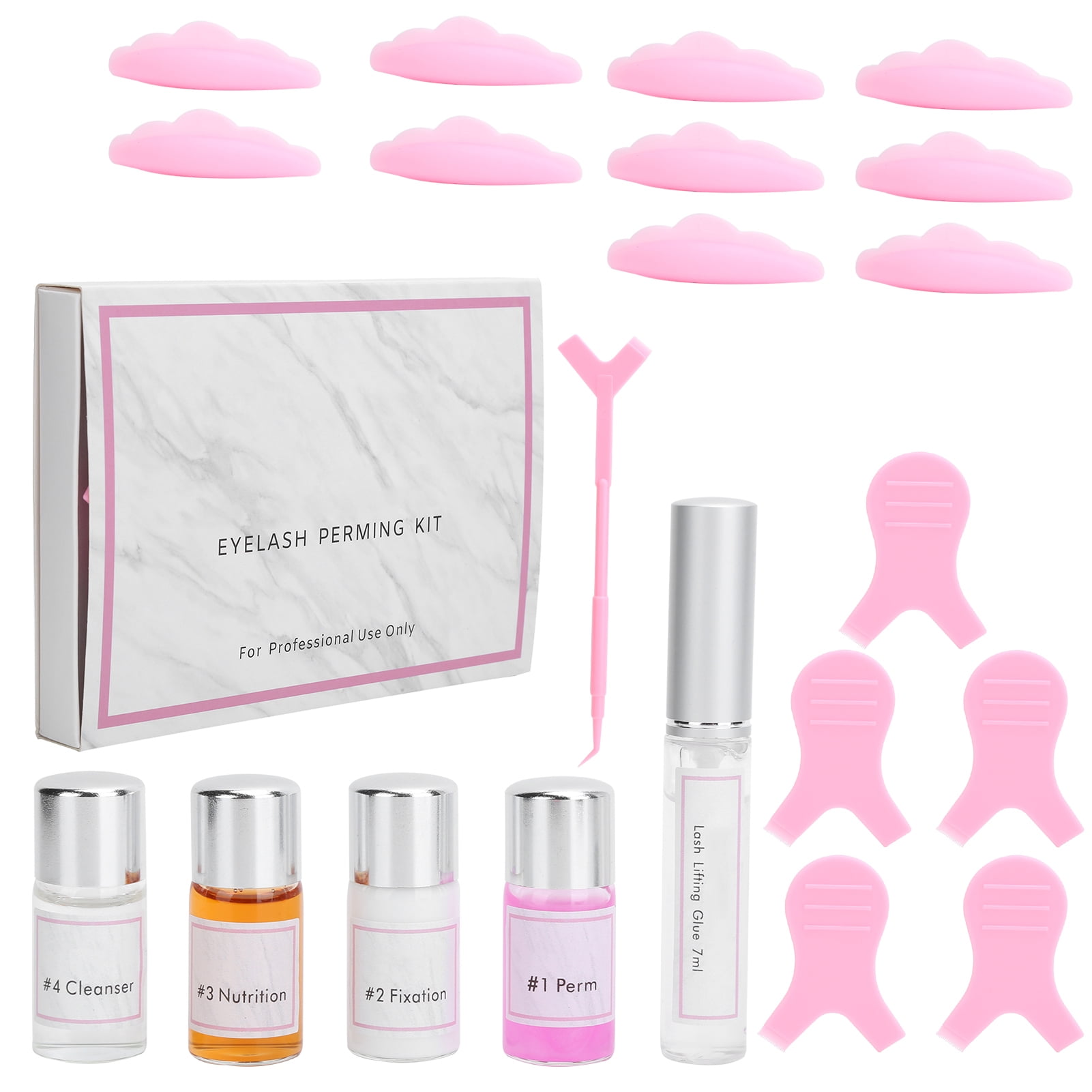 Eyelash Perm Kit, Lash Curling Set Easy To Operate Duration Adhesion