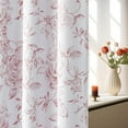thumbnail image 2 of Floral  Blackout Curtains 84 Inches Long 2 Panels for Bedroom Living Room Pink White Farmhouse Dusty Rose Flower Patterned Room Darkening Thermal Grommet Window Treatments Drapes, 50X84, 2 of 9