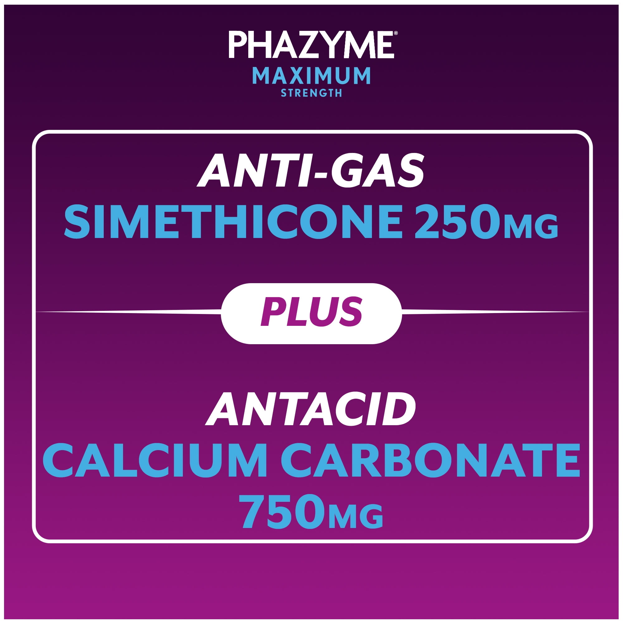 Phazyme Maximum Strength Gas & Acid Relief, Works Fast, Cherry Flavor, 24 Chews