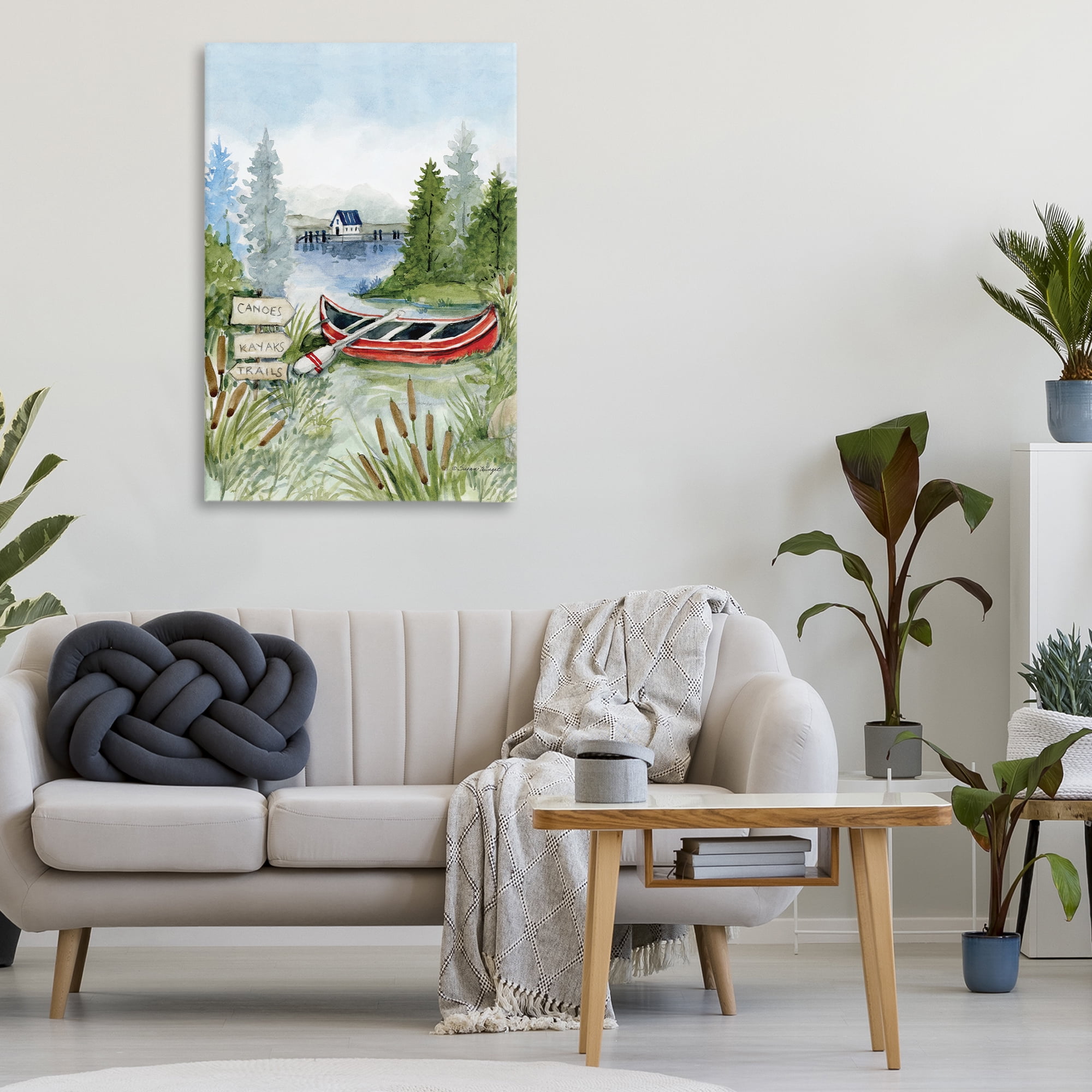 Stupell Industries Canoe On Lake Canvas Wall Art, design by Susan Winget