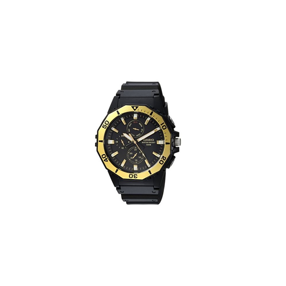 casio gold face dive watch