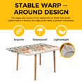 thumbnail image 4 of Vintage Leaves Table Cloths for 4 Foot Rectangle Tables, Summer Botanical Pastoral Watercolor Rustic Patio Waterproof Elastic Fitted Tablecloths, Washable Rectangular Table Cover for Camping, 4 of 8