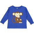 thumbnail image 3 of Inktastic Monkey Thinking Boys or Girls Long Sleeve Toddler T-Shirt, 3 of 5