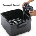 Presto 5Qt Dual Basket Pro Fry Immersion Element Black Deep Fryer 05489