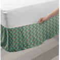 thumbnail image 2 of Floral Bed Skirt, Continuing Style Daisies Scattered Retro Garden Art, Elastic Bedskirt Dust Ruffle Wrap Around for Bedding Decor, 4 Sizes, Laurel Green Coral, by Ambesonne, 2 of 2