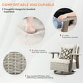 thumbnail image 5 of MeetLeisure 2-Piece Outdoor Polyethylene (PE) Wicker Swivel Rocker Chair，Beige, 5 of 10