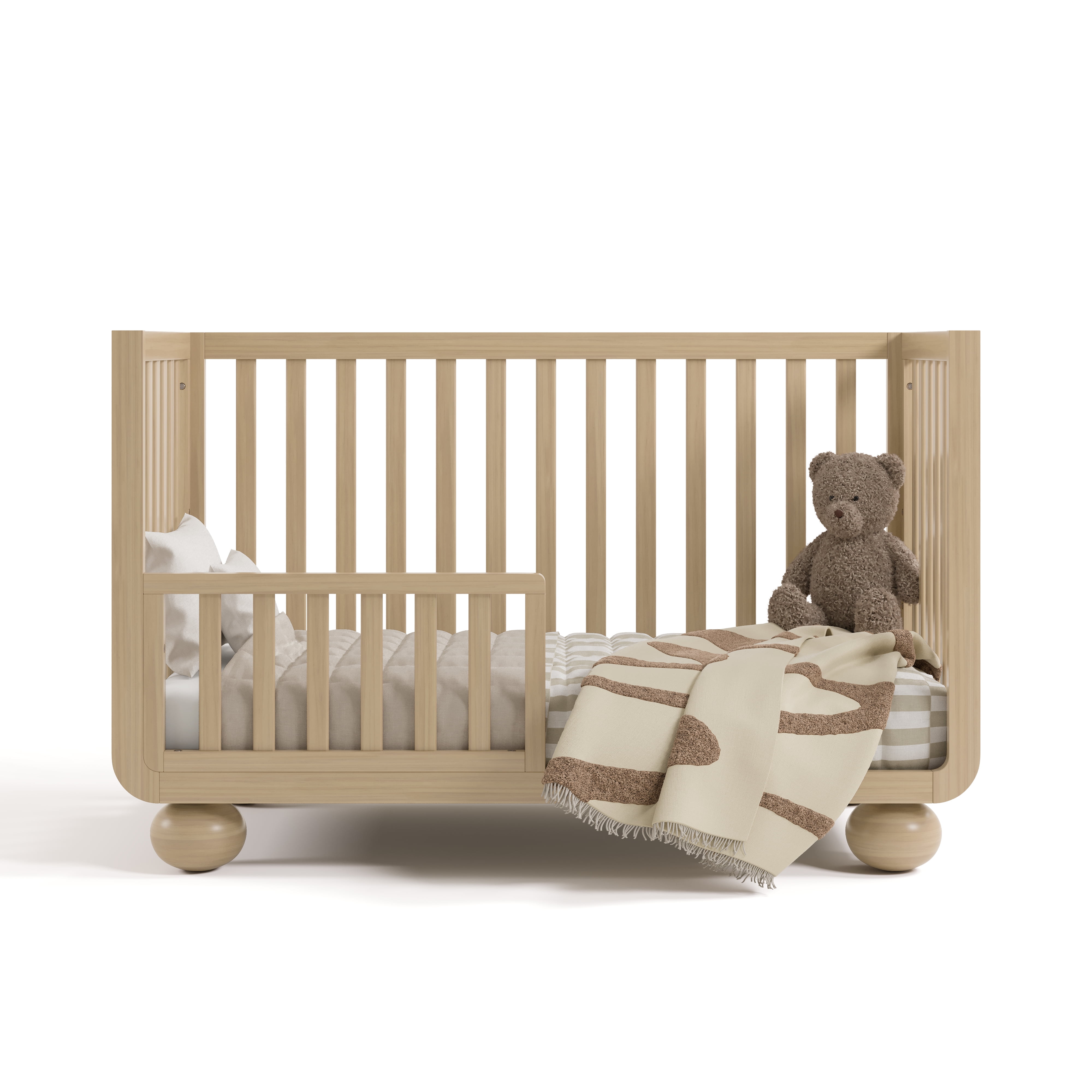 Art of Nursery by Storkcraft Amalfi Deluxe 5-in-1 Convertible Crib with with Bonus Toddler Guardrail, Driftwood