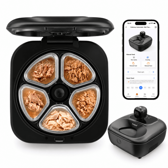 FURDEAR Europa Pro Smart Heating & Cooling Automatic Wet Food Feeder with Camera & App Control