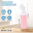 thumbnail image 2 of Uxcell 3Pcs Foam Pump Bottle with Brush, 2oz / 60ml Empty Foaming Dispensers Bottle for Travel Facial Cleanser Hand Soaps Shampoos Shower Gels, Pink(Round), 2 of 7