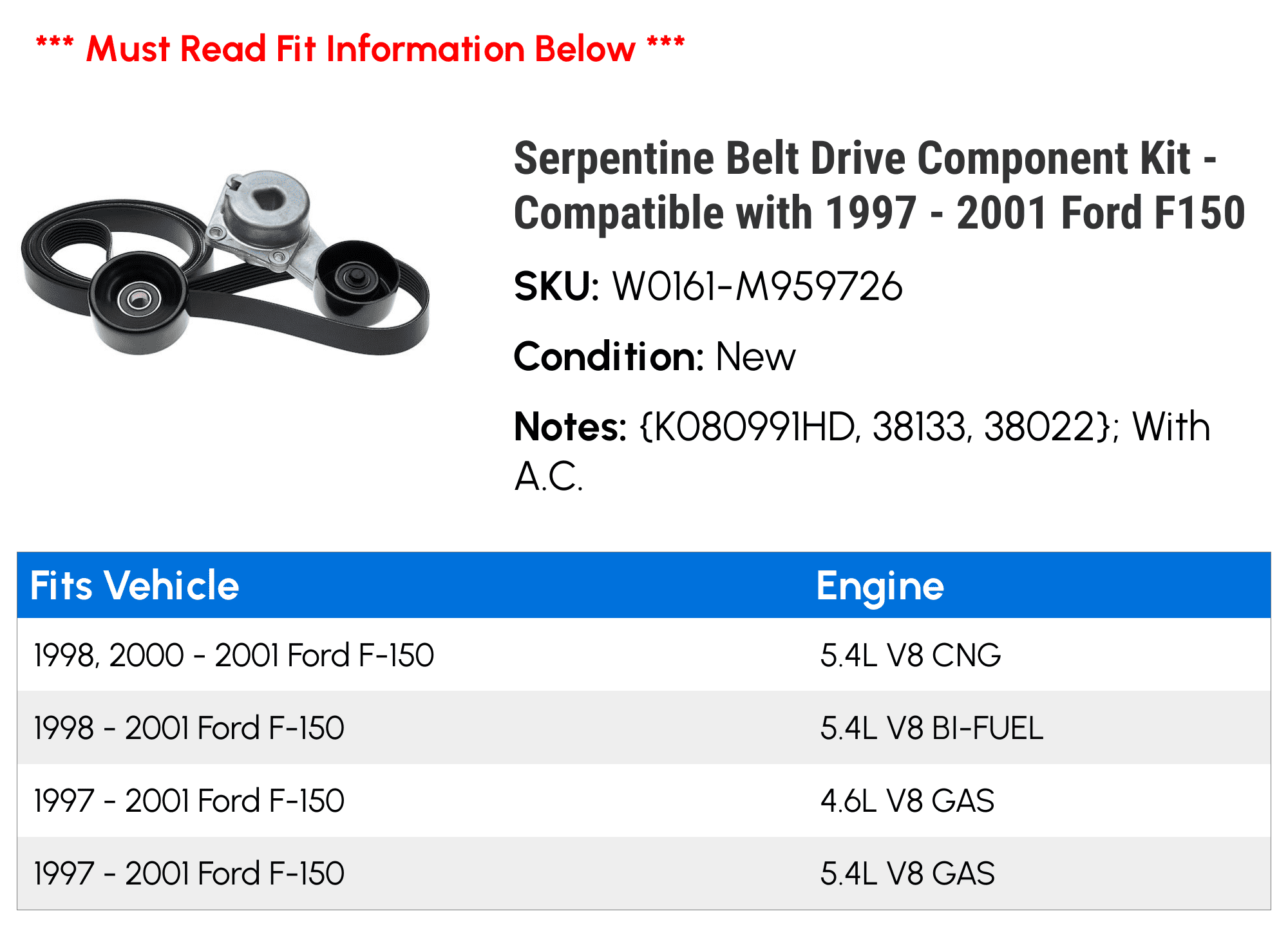 2001 ford f150 top 5.4 serpentine belt diagram