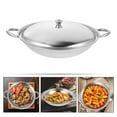 thumbnail image 5 of Stainless Steel Saute Pan Large Cooking Pots Boiling for Seafood Braiser with Lid Soup 201, 5 of 6