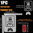 thumbnail image 2 of Level 100 Days of School Pattern Large Stencil 8.3x11.7Inch PET Back to School Spraying Stencil Reusable Gamer Boys Painting Wall Big Stencil Decorative Hollow Out Painting Template, 2 of 9