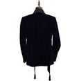 thumbnail image 3 of Men Smoking Jacket Blue Velvet Jacket Quilted Smoking Jacket Dinner Blazer, 3 of 5