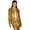 Gold, variant on Womens 2 Piece Carnival Sequins Skirt Sets Lapel Collar Long Sleeves Lightweight Cardigan Blazer Jacket and Short Pencil Skirt Fashion Party Holiday Outfits Silver XS