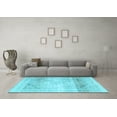 thumbnail image 3 of Ahgly Company Indoor Square Persian Light Blue Traditional Area Rugs, 8' Square, 3 of 4