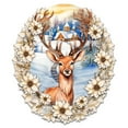 thumbnail image 5 of Designocracy 8611065H 24 x 18 in. Majestic Forest Deer Holiday Christmas Door Decor, 5 of 11
