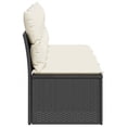 thumbnail image 6 of Bowery Hill Contemporary Synthetic Poly Rattan Garden Sofa in Black And Cream, 6 of 18