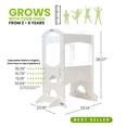 thumbnail image 5 of Little Partners Learning Tower Adjustable Height Kitchen Step Stool, Toddler Tower, Encourages Learning, Independence, and Engagement, Safety Climbing Tower for Kitchen Counter - Soft White, 5 of 8