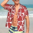 thumbnail image 7 of Pofeuu Hearts Print Hawaiian Shirt for Men Sleeves Casual Button Down Summer Beach Dress Shirts T-Shirts,3X-Large, 7 of 7