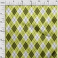 thumbnail image 3 of oneOone Cotton Jersey Lime Fabric Check Sewing Material Print Fabric By The Yard 58 Inch Wide, 3 of 4