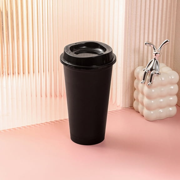 16 Oz Reusable Coffee Cups with Lids, To Go Travel Cups, Hot Or Cold Drinks, Dishwasher and Microwave Safe