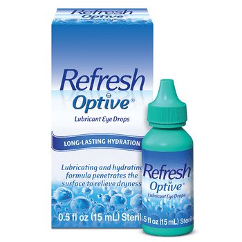 Refresh Optive Lubricant Eye Drops Preserved Tears, 15 mL