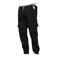 thumbnail image 2 of Pantalones cargo para hombre perfecl de cintura alta moda callejera negro M, 2 of 8