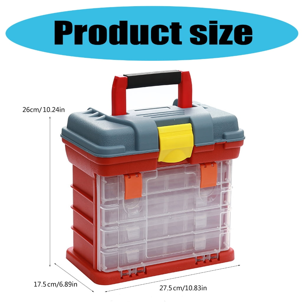 Plastic Box Organizer with Adjustable Compartment, Sewing Organizer, Craft & Art Supply Multipurpose Storage Box