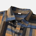 thumbnail image 4 of TAIAOJING Men's Casual Shirts Turn-Down Collar Short Sleeve Button Stripe Beach Print Blouse, 4 of 5