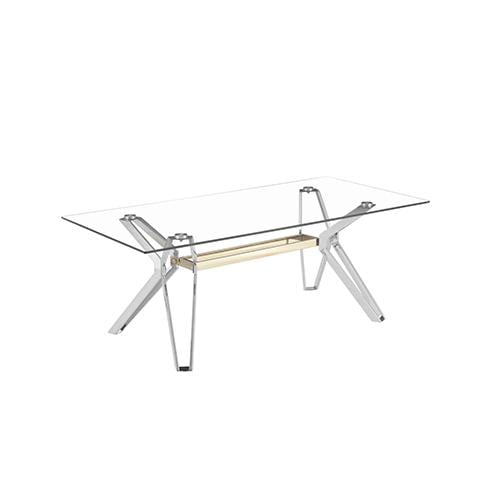 Mesa de Centro Kessa Muebles Petya Dorado y Plateado