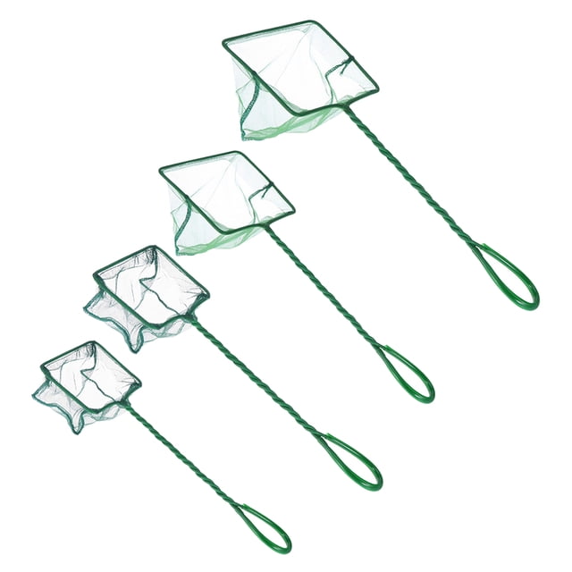 4 Pcs Filets de Pêche Portables Filets de Débarquement Professionnels Équipement de Pêche Extérieur (Vert)