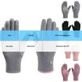 thumbnail image 3 of Mifsaly Fleece Gloves for Women Winter Work Gloves Fashion Stretchy Thick Warm Glove Windproof Cold Weather Cycling Work Typing, 3 of 5