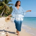 thumbnail image 6 of DISNIMO Butterfly Print Kaftan Dress for Women V Neck Cover Ups Caftan Dresses Plus Size Batwing Sleeve Swimsuit Coverups Women's Long Cover Up for Bathing Suit, 6 of 7