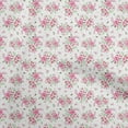thumbnail image 1 of oneOone Rayon White Fabric Floral Craft Projects Decor Fabric Printed By The Yard 56 Inch Wide, 1 of 4
