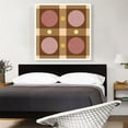 thumbnail image 2 of ARTCANVAS Mid-Century Modern Pale Red Circles in Brown Rectangles Canvas Art Print - Size: 36" x 36" (0.75" Deep), 2 of 9