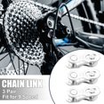 thumbnail image 2 of 3 Par 9 Velocidad Bicicleta Cadena Maestro Enlace Conectores Plata Tono Unique Bargains cadenas de bicicleta, 2 of 8