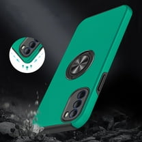 For Motorola Moto G Stylus 5G 2022 Hybrid 360 Degree Rotatable Metal Invisible Ring Stand Holder Fit Magnetic Car Mount Cover ,Xpm Phone Case [ Green ]