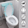 thumbnail image 3 of HELLHERO Daisy Pattern 2 Pieces Toilet Bowl Cover Elastic Bottom Elastic Fabric, Fits All Toilet Shapes, Bathroom Supplies, 3 of 7