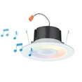 thumbnail image 6 of Juno 6 Inch Smart Recessed Light Speaker, Bluetooth, Alexa, Google Home Compatible, RGBW Speaker Downlight, Dynamic Color Red Green Blue White, Matte White (J6SLC RGBW MW M6), 6 of 7