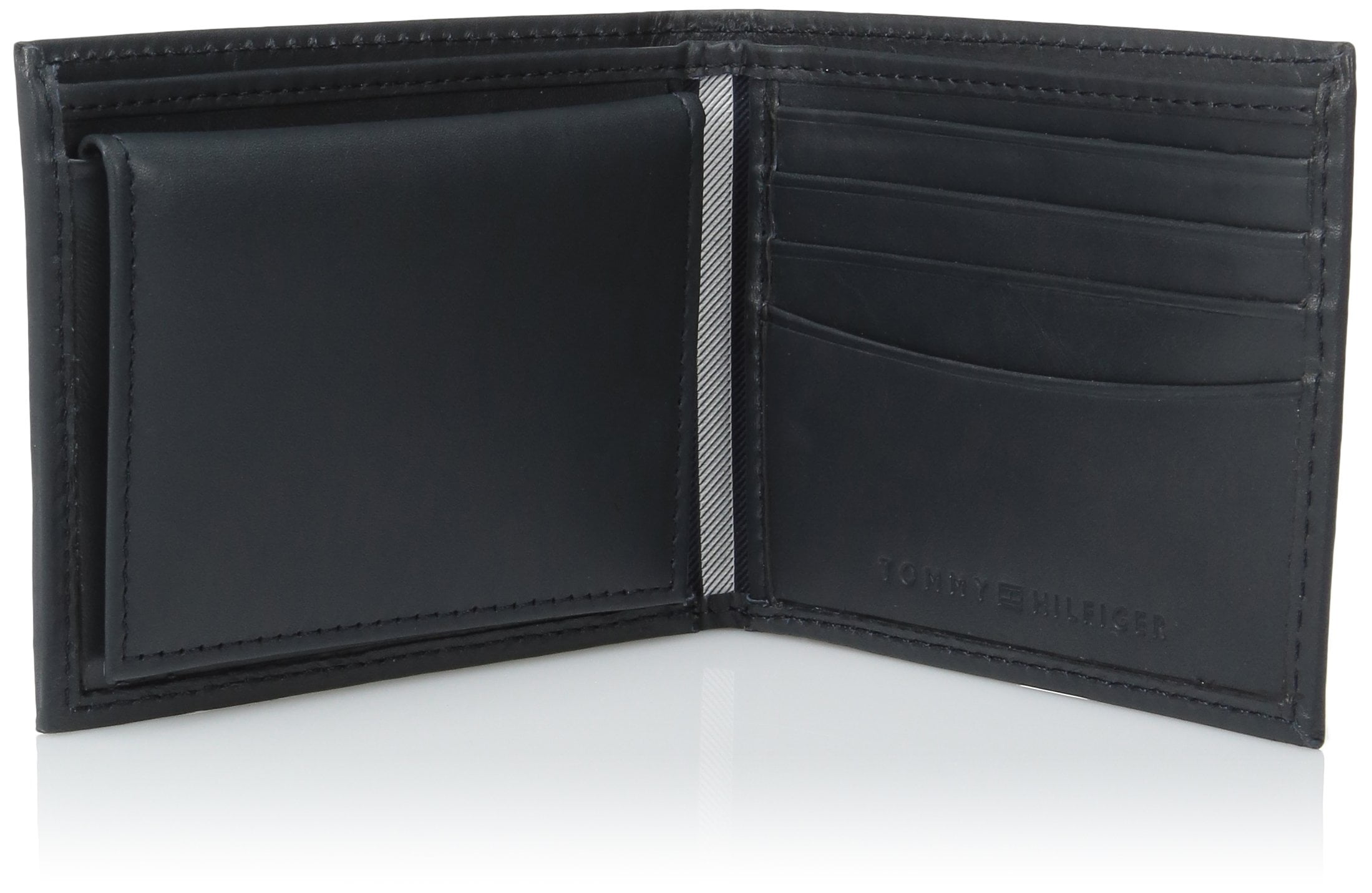 tommy hilfiger men's leather passcase billfold wallet