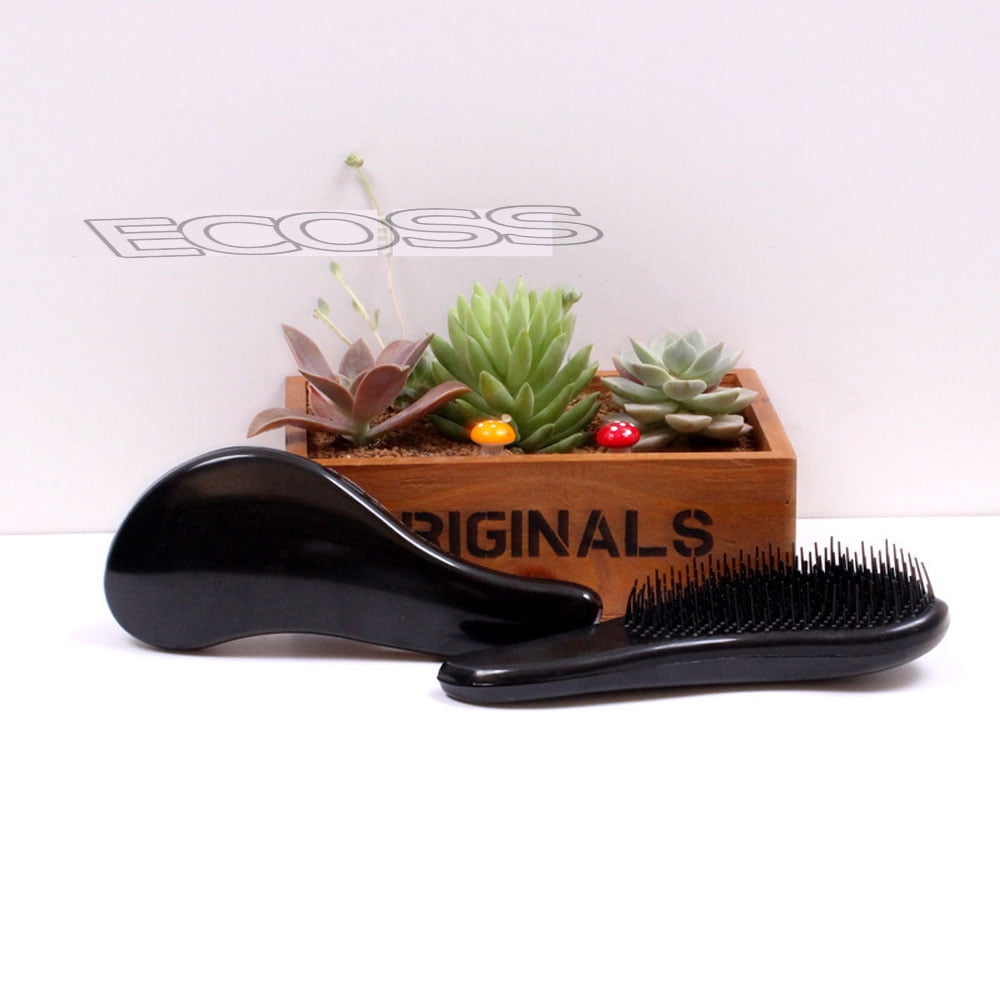 INTSUPERMAI Hair Brush Tangle Brush Detangling Comb Soft Massage Comb Shower Hair Brush Salon Styling Tamer Tool Black