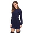 thumbnail image 2 of Women's Pullover Hoodie Pocket Sweatshirt Casual Dress,Black,S, 2 of 9