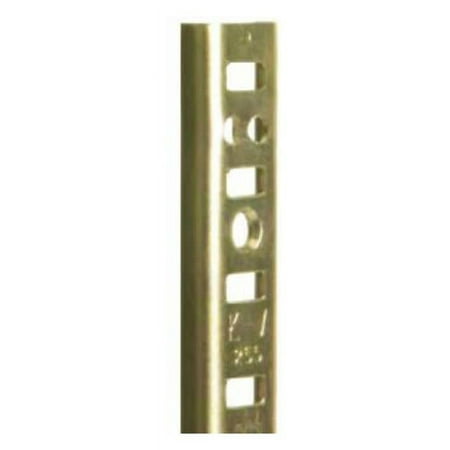 

Knape And Vogt 255 48 255 Series 48 Long Single Slotted Track Shelf Standard - Brass