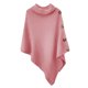 thumbnail image 5 of Suéter de cuello alto de moda de otoño para mujer, suéter de cuello alto con botones irregulares de manga larga, suéter informal, blusa, suéter para mujer, 5 of 5