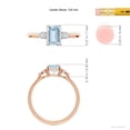 thumbnail image 5 of Angara Natural 0.8 Ct. Aquamarine with Diamond Classic Ring in 14K Rose Gold for Women (Ring Size: 3.5), 5 of 10