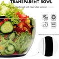 thumbnail image 4 of Secador de lechuga con centrifugador para ensaladas, fácil de presionar con una mano, gran secadora de verduras, mezcladora de ensaladas con empujador retráctil cómodo y botón de freno para verduras,, 4 of 6