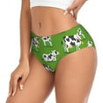 thumbnail image 2 of Fotbe Cows With Calfs Green Calzones Estampados para Mujer – Ropa Interior de Algodón, Cómoda, Suave y Elástica-X-Small, 2 of 6